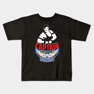 Captain Freedoms Workout Kids T-Shirt